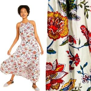 Dress maxi floral white fashion sundress boho